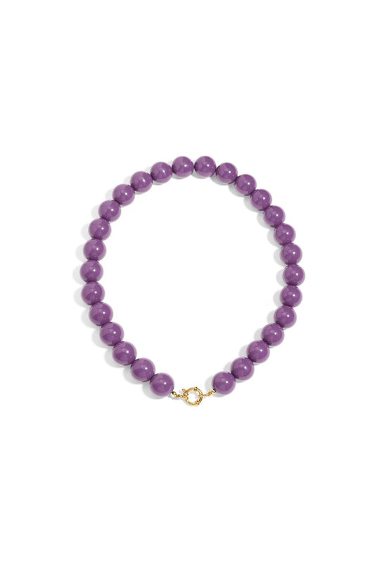 Ketting | Grote kralen Purple
